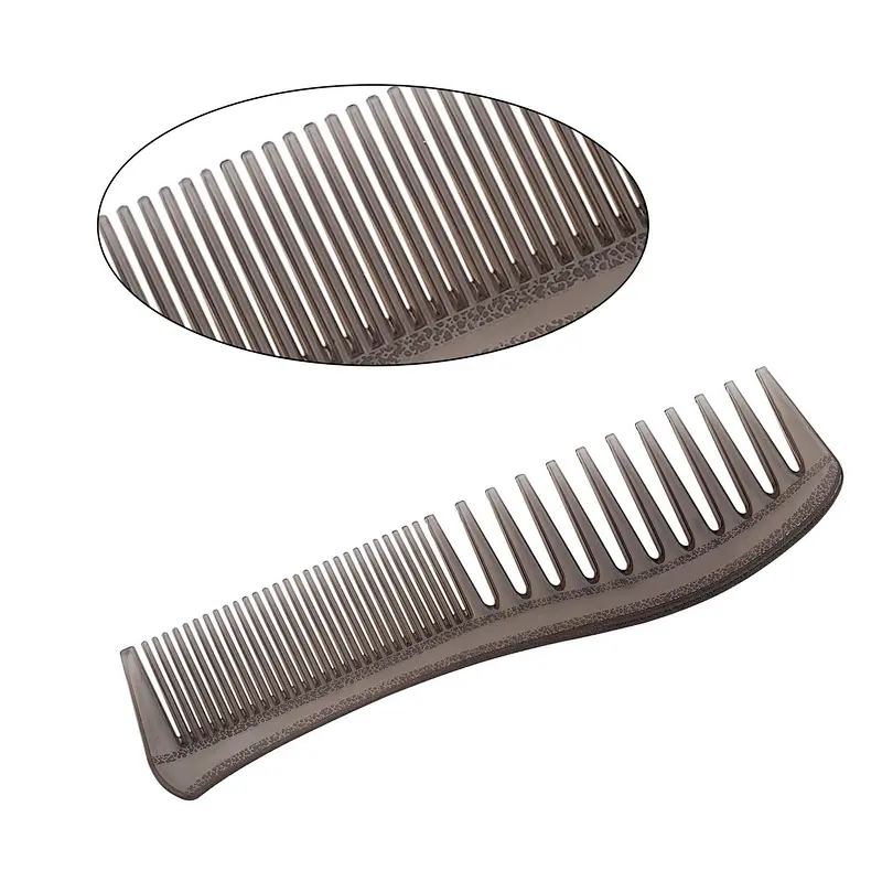 Customized Logo Fine and Wide Tooth PC Material Anti-Static Durable Hair Comb for Men Women Girl Portable Hair Comb